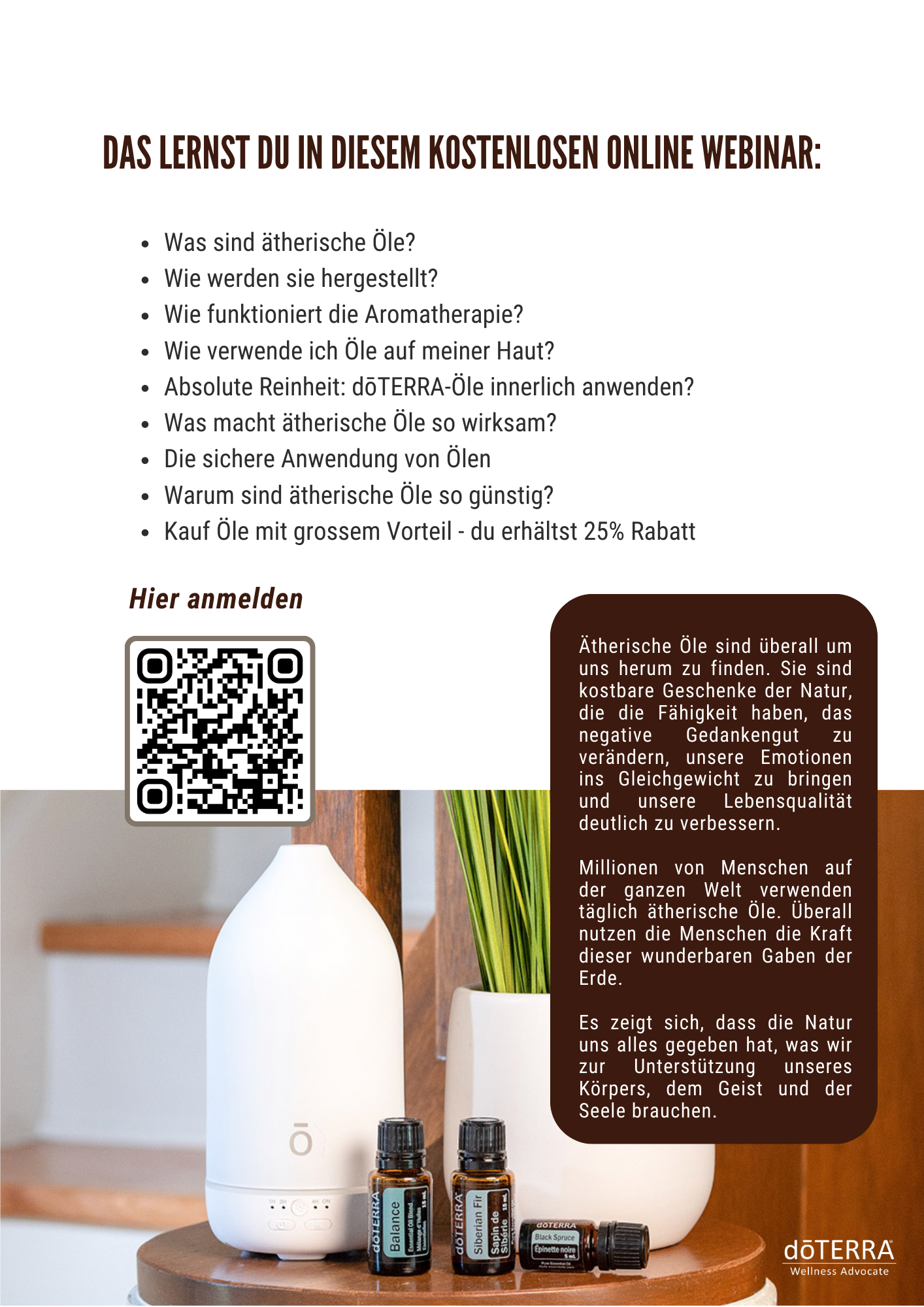 gepersonaliseerde flyer aroma webinar “Natuur”