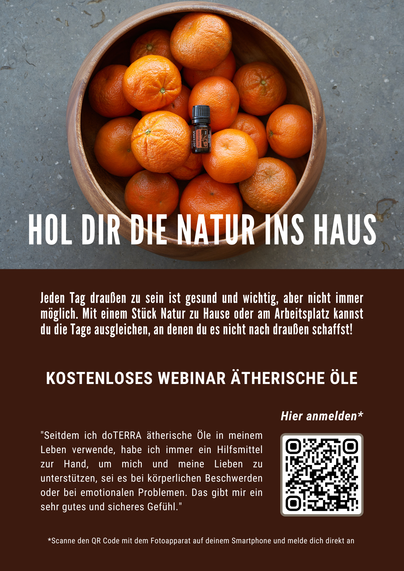 gepersonaliseerde flyer aroma webinar “Natuur”