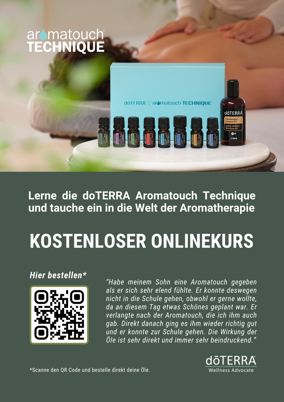 gepersonaliseerde flyer Aromatouch Online Training