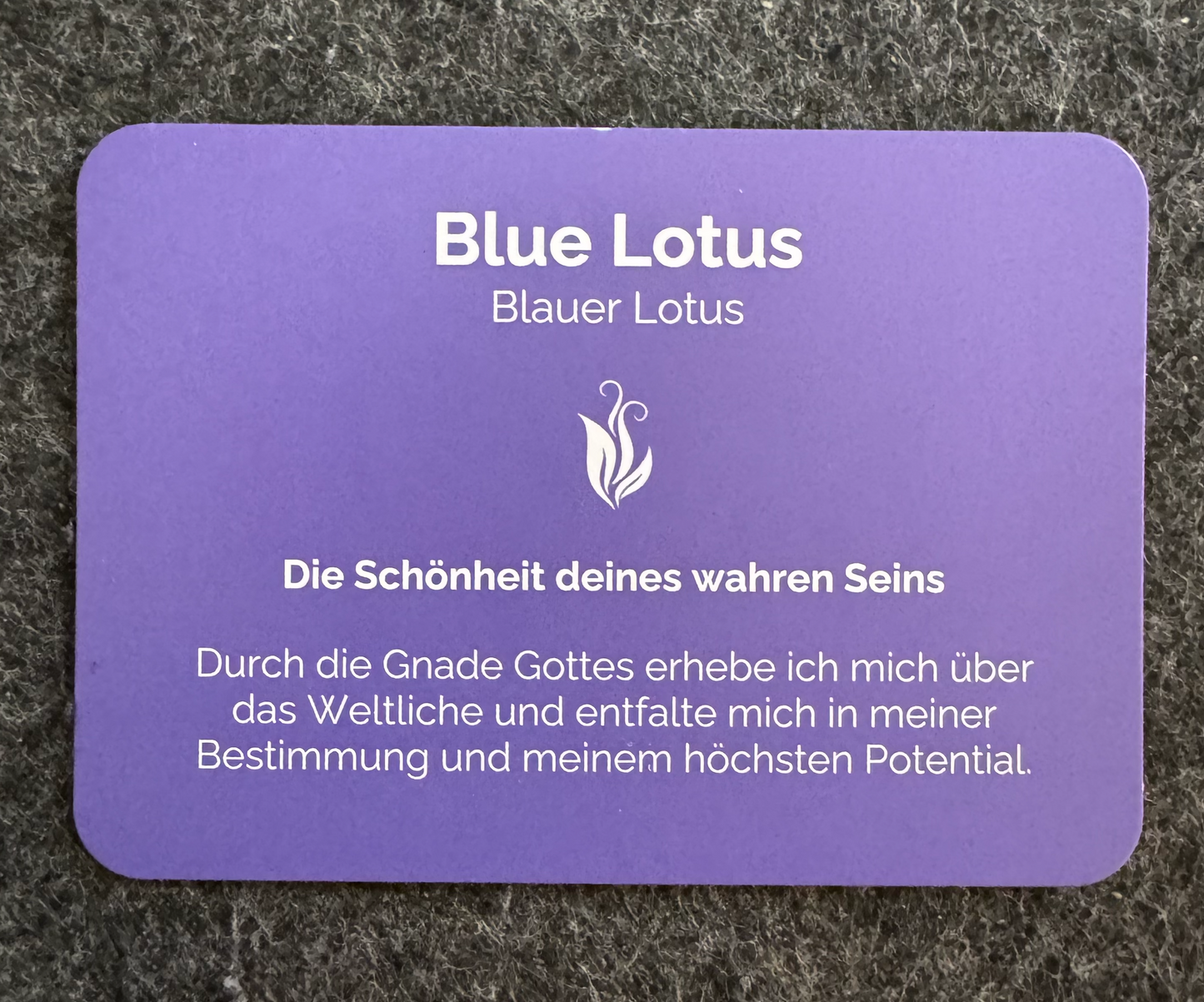 Weisheitskarte "Blue Lotus" einzeln